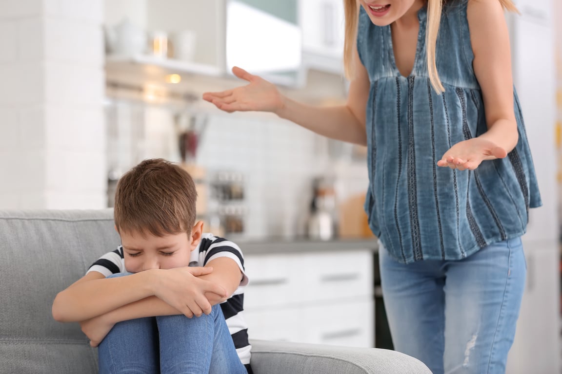 Mother Arguing with Son at Home